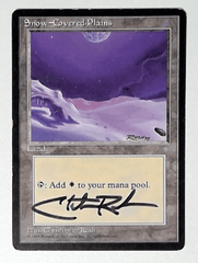 V1169: Snow-Covered Plains: HP: Ice Age: Signed/Autographed: Christopher Rush: Black